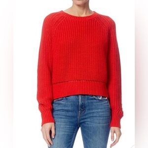 360 Cashmere - Zoey Cropped Sweater Jaffa Red - size Small